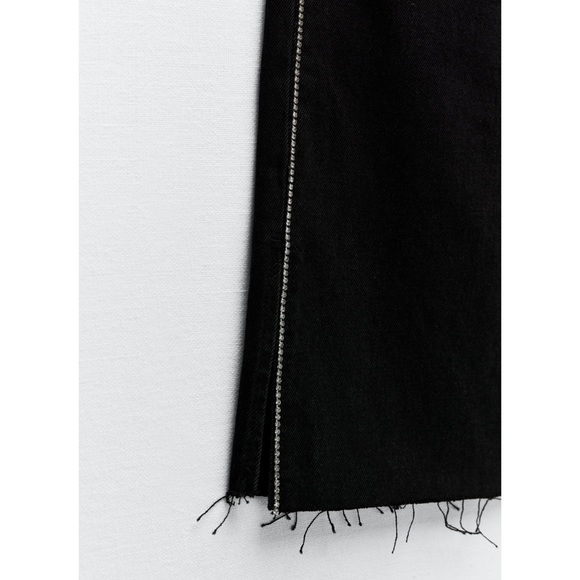 Zara side jewel straight full length jeans - Picture 5 of 5